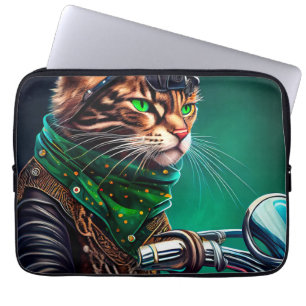 Housse Pour Ordinateur Portable Bengal Chat conduire vélo St. Patrick's Day