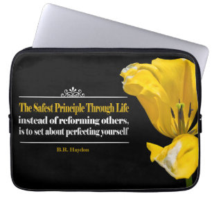 Housse Pour Ordinateur Portable Benjamin Haydon Citation Inspirationnelle "Princip