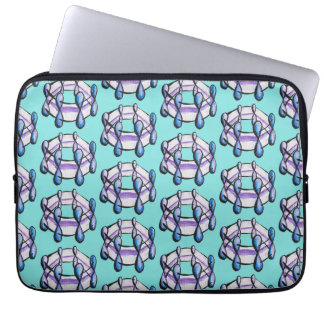 Housse Pour Ordinateur Portable Benzene Molecule Art Bio Chimie Motif