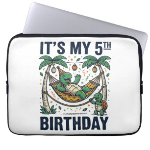 Housse Pour Ordinateur Portable Berceau de tortue pour 5e anniversaire Gravure vin
