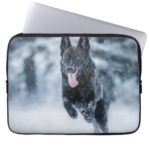 Housse Pour Ordinateur Portable Berger allemand noir dans la couverture de duvet d