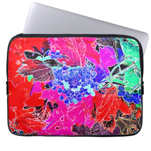 HOUSSE POUR ORDINATEUR PORTABLE BERRIES ET FEUILLES