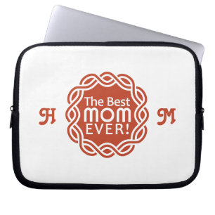 Housse Pour Ordinateur Portable BEST MOM personnalisé monogramme de manches d'ordi