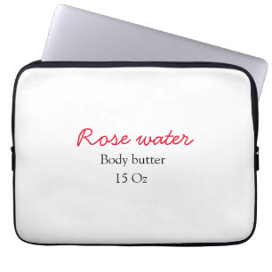 Housse Pour Ordinateur Portable beurre corporel à la rose ajoutez votre nom de tex