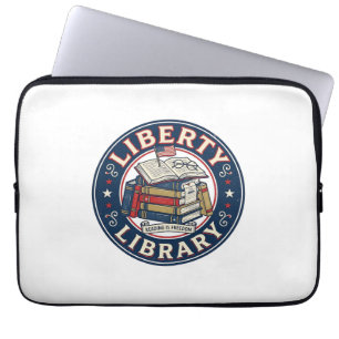 Housse Pour Ordinateur Portable Bibliothèque de la Liberté Patriotique Patriotique