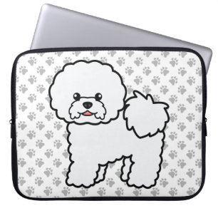 Housse Pour Ordinateur Portable Bichon Frise Cute Cartoon Chien & Paws