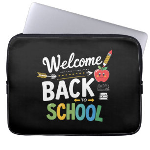 Housse Pour Ordinateur Portable Bienvenue à l'école Premier jour d'école Enseignan