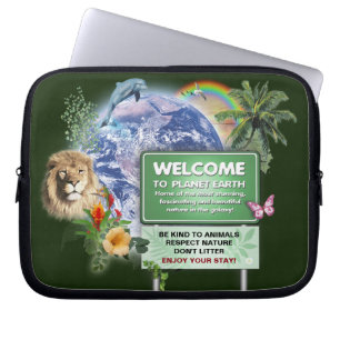 Housse Pour Ordinateur Portable Bienvenue sur la planète Terre 