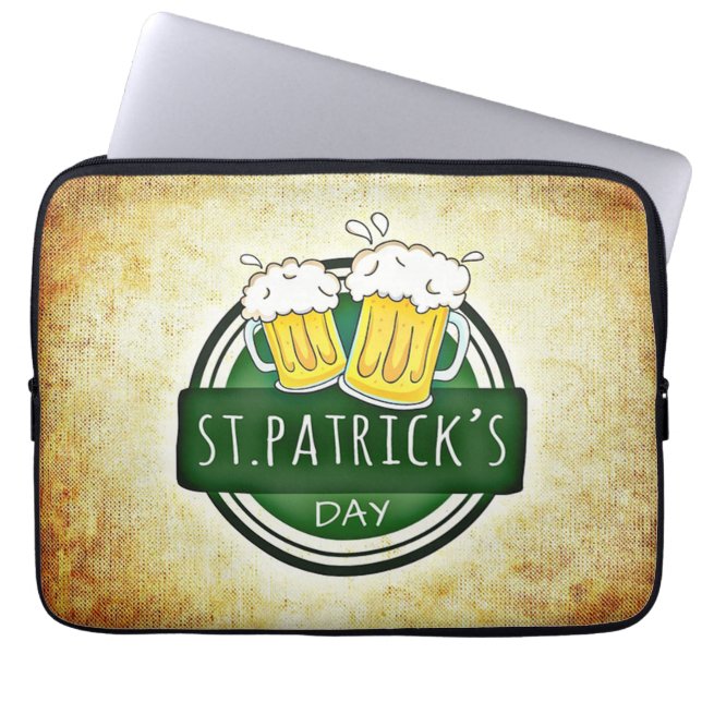 Housse Pour Ordinateur Portable Bières de la Saint-Patrick (Devant)