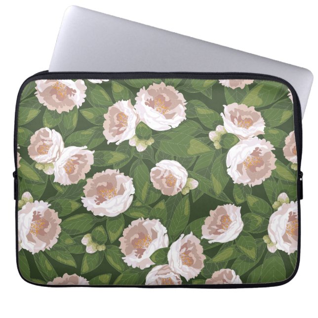 Housse Pour Ordinateur Portable Big Bloom Camellia Charme (Devant)