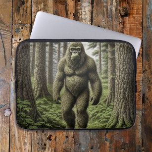 Housse Pour Ordinateur Portable Bigfoot Marcher à travers les bois
