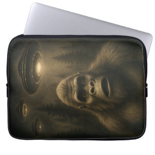 Housse Pour Ordinateur Portable Bigfoot Sasquatch Alien UFO Funny