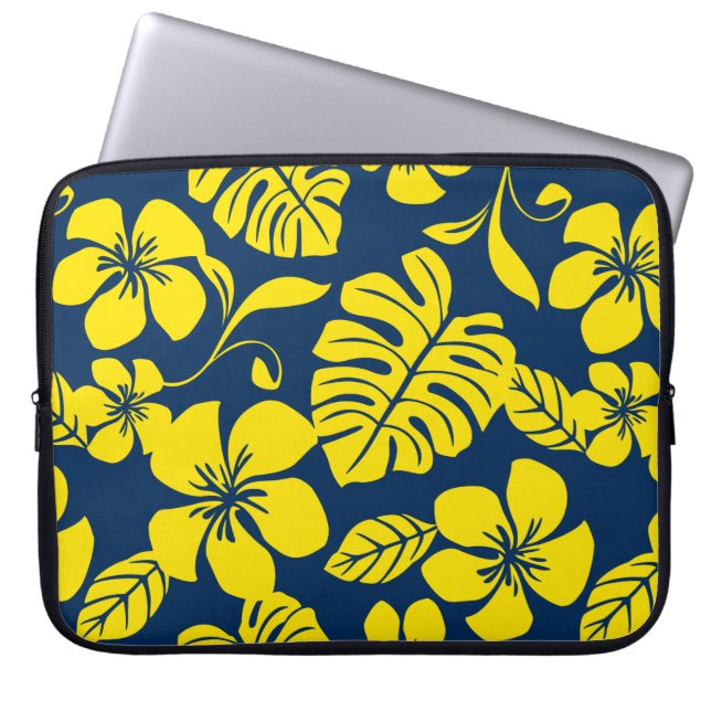 HOUSSE POUR ORDINATEUR PORTABLE BIKINI ROSE (BLEU FONCÉ/JAUNE) (Devant)