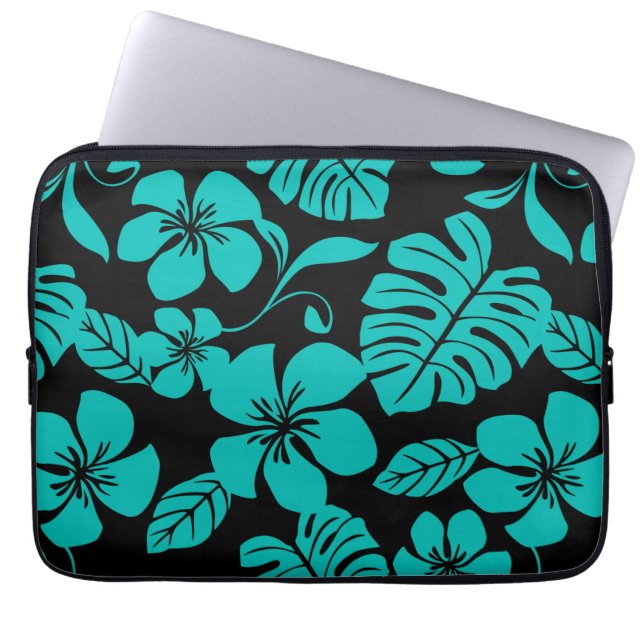 HOUSSE POUR ORDINATEUR PORTABLE BIKINI ROSE (NOIR/TURQUOISE) (Devant)