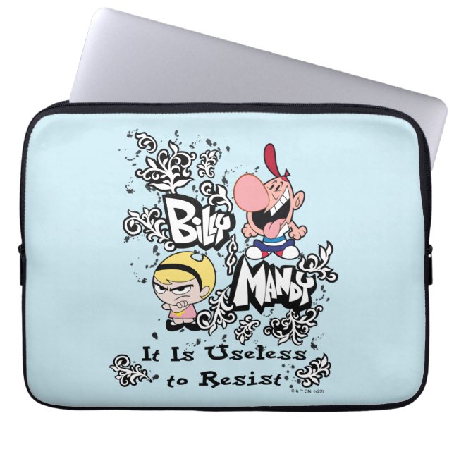 Housse Pour Ordinateur Portable Billy & Mandy - Inutile de résister (Devant)