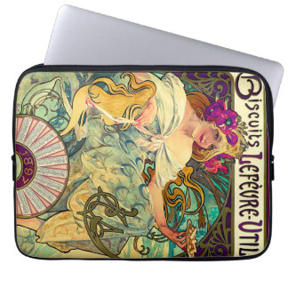 Housse Pour Ordinateur Portable Biscuits Lefevre-Utile par Alphonse Mucha (1896)