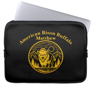 Housse Pour Ordinateur Portable Bison majestueux dans un paysage de montagne