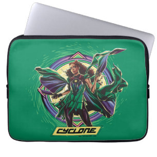 Housse Pour Ordinateur Portable Black Adam Graphique de caractères de cyclone