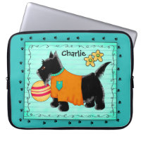 Black Scottie Terrier Chien Nom Personnalisé Turqu