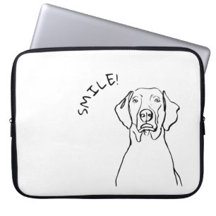 Housse Pour Ordinateur Portable Black & White Weimaraner : Votre message ici