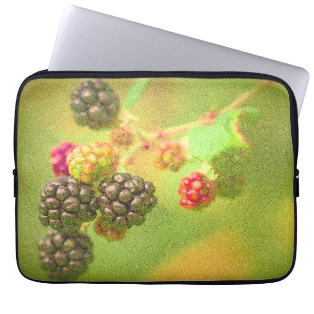 Housse Pour Ordinateur Portable "Blackberries Fruit Plante" Photo mignonne. Comman (Devant)