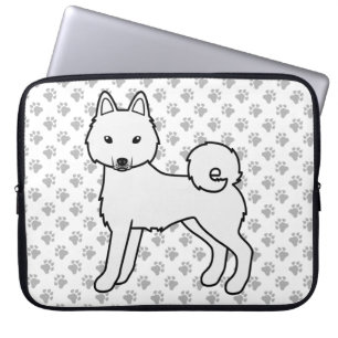 Housse Pour Ordinateur Portable Blanc Alaskan Klee Kai Cute Cartoon Chien