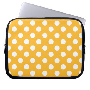 Housse Pour Ordinateur Portable Blanchir les pois sur le jaune