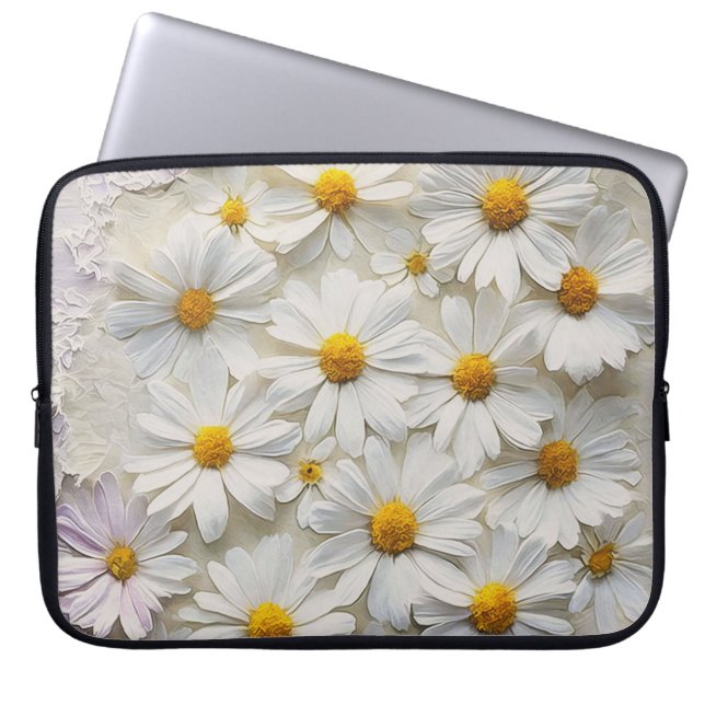 Housse Pour Ordinateur Portable Blancs Sur Papier Distressé (Devant)