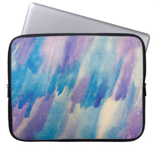 Housse Pour Ordinateur Portable Bleu abstrait fond abstrait, aqua, art, art
