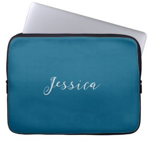Housse Pour Ordinateur Portable Bleu Élégant Moderne Simple Professionnel Nom