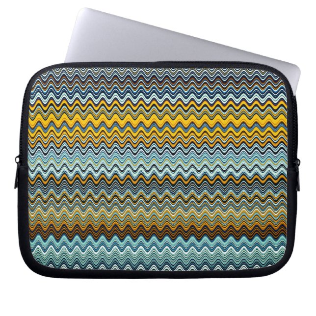 Housse Pour Ordinateur Portable Bleu et Jaune (Devant)