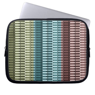 Housse Pour Ordinateur Portable Bleu Jaune Vert Rouge Design Moderne Chic Motif