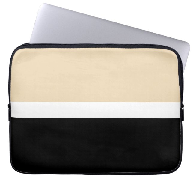Housse Pour Ordinateur Portable Bleu Noir Abstrait (Devant)