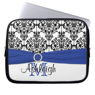 Housse Pour Ordinateur Portable Bleu noir blanc avec manches d'ordinateur portable