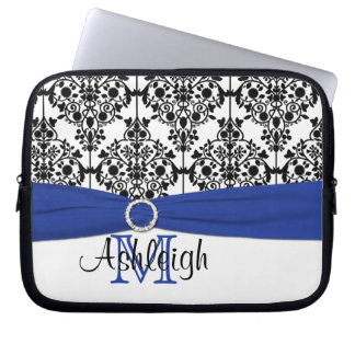 Housse Pour Ordinateur Portable Bleu noir blanc avec manches d'ordinateur portable