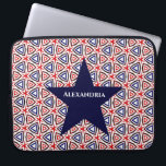 Housse Pour Ordinateur Portable Bleu Rouge Bleu Américain Patriotique Motif modern<br><div class="desc">Rouge Blanc Bleu Américain Patriotique Moderne Motif Portable Sleeve a un motif moderne de American Pride avec des couleurs rouge,  blanc et bleu de l'American Flag. Aussi grand pour la célébration du 4 juillet et donner comme cadeau à cette personne spéciale dans notre vie. Personnalisez-le.</div>