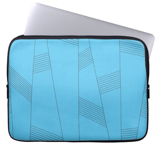 Housse Pour Ordinateur Portable Bleu, simple, élégant, abstrait motif (Devant)