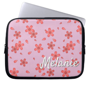 Housse Pour Ordinateur Portable Blizzard de fleurs de cerisier Sakura personnalisé