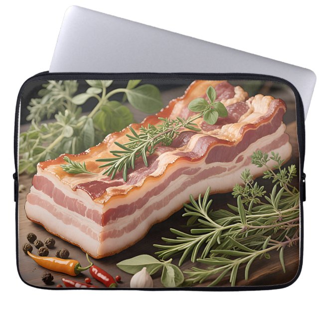 Housse Pour Ordinateur Portable Bloc d'Herbes au Bacon Croustillant (Devant)