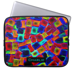 Housse Pour Ordinateur Portable Blocs de livres Abstraits colorés Personnalisés
