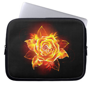 Housse Pour Ordinateur Portable Blooming Fire Rose