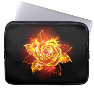 Housse Pour Ordinateur Portable Blooming Fire Rose