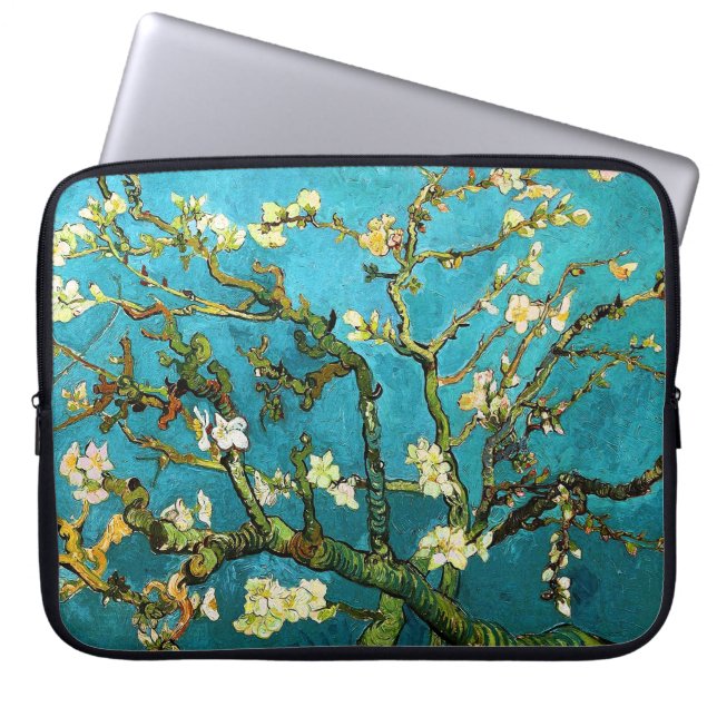 Housse Pour Ordinateur Portable Blossoming Almond Tree Van Gogh Fine Art (Devant)