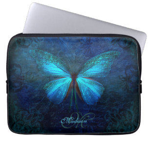 Housse Pour Ordinateur Portable Blue Butterfly Laptop Sleeve