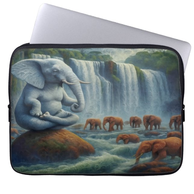 Housse Pour Ordinateur Portable Blue Elephant Laptop Sleeve (Devant)