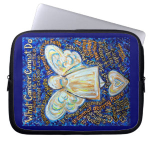 Housse Pour Ordinateur Portable Blue Gold Cancer ne peut pas Angel Ordinateur Slee