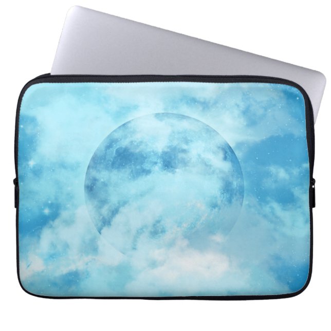HOUSSE POUR ORDINATEUR PORTABLE BLUE MOON ARTISTIQUE NIGHT SKI (Devant)