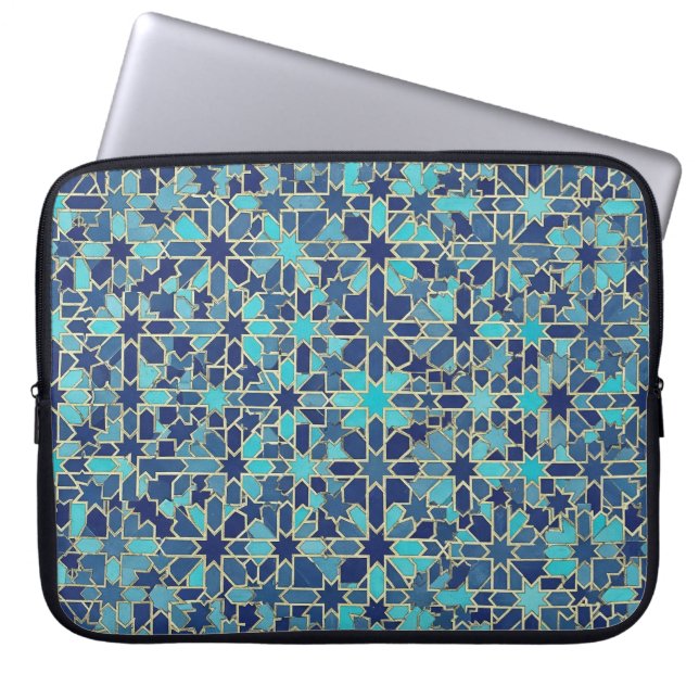 Housse Pour Ordinateur Portable blue mosaic (Devant)