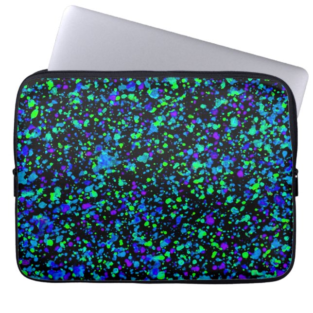 Housse pour ordinateur portable Blue Splatter (Devant)