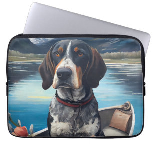 Housse Pour Ordinateur Portable Bluetick Coonhound sur une pagaie : Une aventure p